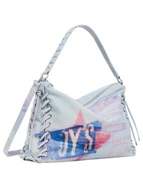 DESIGUAL New Reprise Vito Leiria Oversized Shoulder Bag Crossbody Strap Canvas